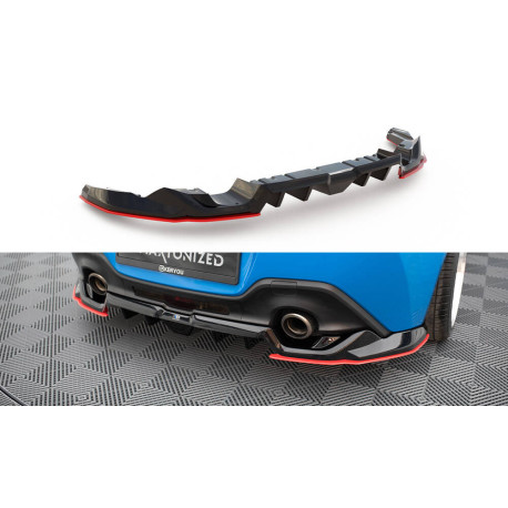 Body kitek és vizuális kiegészítők Központi hátsó splitter (függőleges sávokkal) V2 Toyota GR86 Mk1 | race-shop.hu