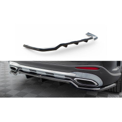 MAXTON DESIGN központi hátsó splitter Mercedes-Benz GLC AMG-Line X254-hez (függőleges sávokkal), fényes fekete