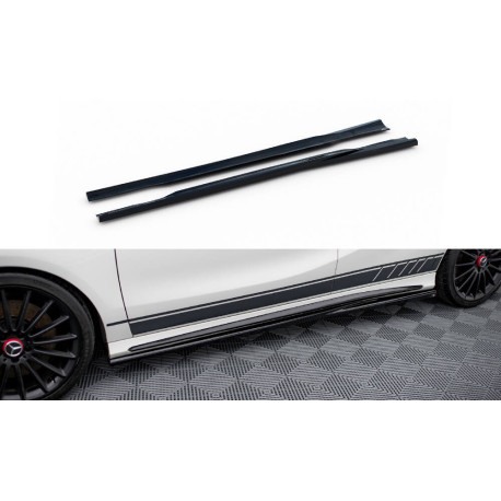 Body kitek és vizuális kiegészítők MAXTON DESIGN küszöb toldatok Mercedes-Benz A45 AMG W176-hoz, fényes fekete | race-shop.hu