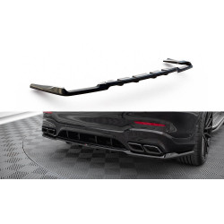 MAXTON DESIGN központi hátsó splitter Mercedes-AMG GLC 63 SUV X253-hoz (függőleges sávokkal), fényes fekete, V2
