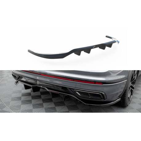 Body kitek és vizuális kiegészítők Központi hátsó splitter (függőleges sávokkal) Volkswagen Tiguan Allspace R-Line Mk2 Facelift | race-shop.hu