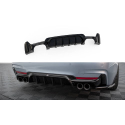 Hátsó diffúzor BMW 4 Coupe / Gran Coupe / Cabrio M-Pack F32 / F36 / F33 (Mindkét oldalon kettős kipufogóval ellátott változat)