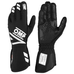 Versenykesztyű OMP ONE EVO FX FIA homologizációval (külső varrás), fekete