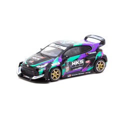 TARMAC WORKS autó modell 1/64 Toyota Yaris GR | HKS Racing Performer