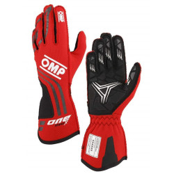 FIA versenykesztyű OMP ONE EVO X (külső varrás), piros