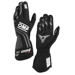FIA versenykesztyű OMP ONE EVO X (külső varrás), fekete