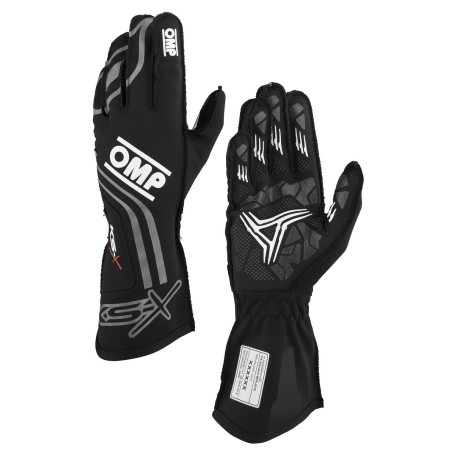 Kesztyűk FIA gyerek gokart kesztyű OMP KS-X (külső varrás), fekete | race-shop.hu