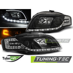 FÉNYSZÓRÓ Csőfény FEKETE AUDI A4 B7 11.04-03.08