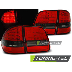 TUNING-TEC LED hátsó lámpák MERCEDES W210 95-03.02 KOMBI-hez, piros-füstös, V2
