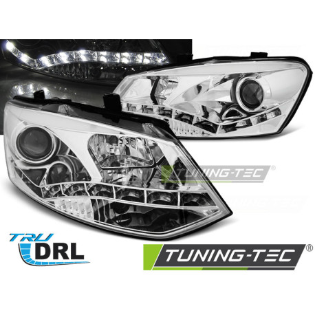 Világítás FÉNYSZÓRÓ TRUE DRL KRÓM VW POLO 6R 09-03.14 | race-shop.hu
