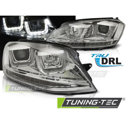 FÉNYSZÓRÓ U-LED FÉNY DRL KRÓM VW GOLF 7 11.12-17