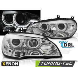 XENON FÉNYSZÓRÓ ANGEL EYES LED DRL KRÓM BMW X5 E70 07-10