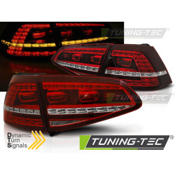 LED HÁTSÓ LÁMPÁK SPORT VÖRÖS FEHÉR SEQ VW GOLF 7 13-17