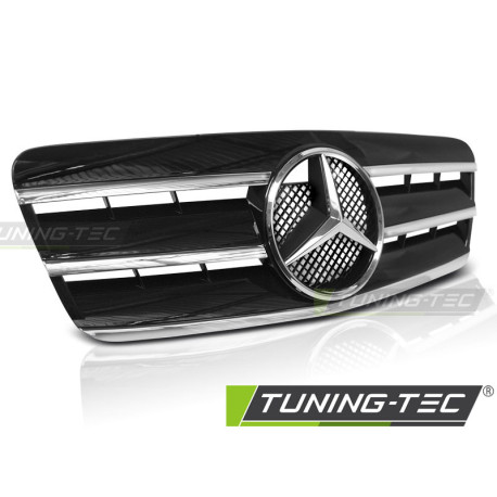 Body kitek és vizuális kiegészítők Hűtőrács SPORT FEKETE KRÓM MERCEDES CLK W208 96-02 | race-shop.hu
