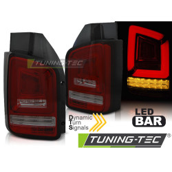 LED BAR HÁTSÓ LÁMPÁK PIROS FÜSTSZÍNű SEQ VW T6 15-19 TR