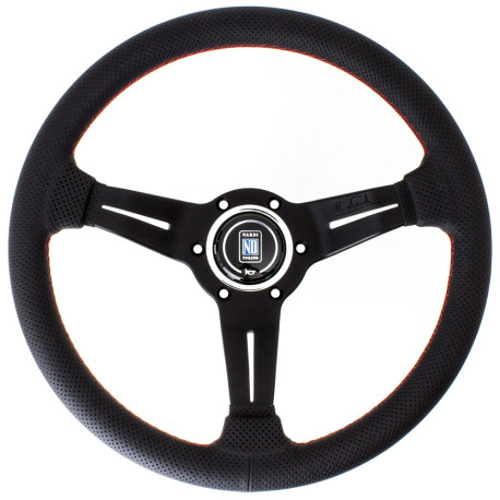 Kormányok 3 küllős sportkormány Nardi Deep Corn, 330mm, bőr, 50mm mélység, fekete | race-shop.hu