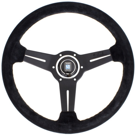 Kormányok 3 küllős sportkormány Nardi Classic ND36, 360mm, velúr, 40mm mélység, fekete | race-shop.hu