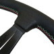 Kormányok 3 küllős sportkormány Nardi Deep Corn, 350mm, bőr, Italia varrás, 75mm mélység, fekete | race-shop.hu
