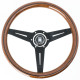 Kormányok 3 küllős sportkormány Nardi Classic ND34, 340mm, fa, 25mm mélység, barna/fekete | race-shop.hu