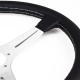 Kormányok 3 küllős sportkormány Nardi Classic ND39, 390mm, bőr, 30mm mélység, fekete/ezüst | race-shop.hu