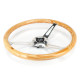 Kormányok 3 küllős sportkormány NRG Classic LIGHT, 380mm, fa, mélység nélkül, barna/króm | race-shop.hu