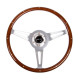 Kormányok 3 küllős sportkormány NRG Classic, 380mm, fa, mélység nélkül, barna/ezüst | race-shop.hu