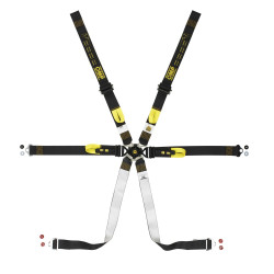 FIA 6 pontos sport biztonsági öv OMP ONE ENDURANCE PULL DOWN 2" (50mm), fekete