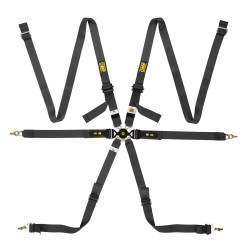 FIA 6 pontos sport biztonsági öv OMP ONE VERSA ENDURANCE 2" (50mm), fekete
