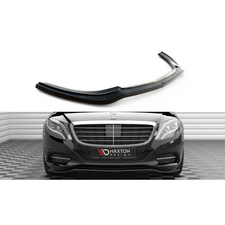 Body kitek és vizuális kiegészítők MAXTON DESIGN első splitter Mercedes-Benz S W222-höz, fényes fekete, V1 | race-shop.hu