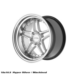 STROM DS-05 kerék 18x10.5 5x120 72.6 ET10, Hyper Silver / Polírozott közép