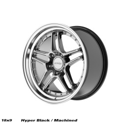 STROM DS-05 kerék 18x9 5x100 73.1 ET35, Hyper Black / Polírozott közép