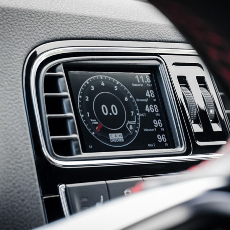 CANCHECKED display CANchecked légcsatorna kijelző VW Polo MK5 6R (beleértve a WRC-t) balkormányos MFD32 Gen2 | race-shop.hu