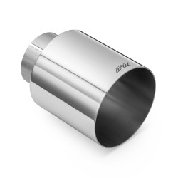 RM Motors polírozott rozsdamentes acél kipufogó vég KPCP 101mm, bemenet: 76mm
