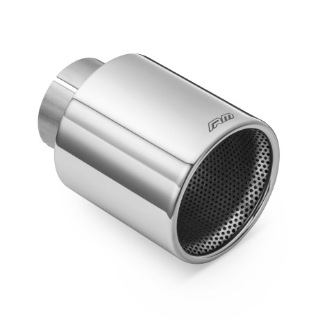 Egy kimenettel RM Motors polírozott rozsdamentes acél kipufogó vég KPZP/DP 76mm, bemenet: 50mm | race-shop.hu
