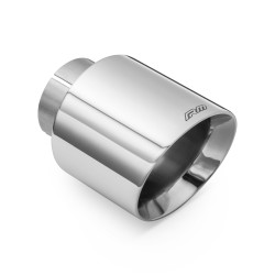 RM Motors polírozott rozsdamentes acél kipufogó vég KSCP/DS 76mm, bemenet: 50mm