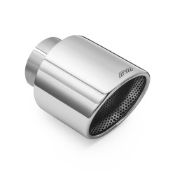 RM Motors polírozott rozsdamentes acél kipufogó vég KSZP/DP 76mm, bemenet: 50mm