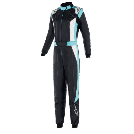 Overálok Alpinestars FIA overál Women Stella GP Pro Comp V2, Fekete/türkiz/fehér | race-shop.hu