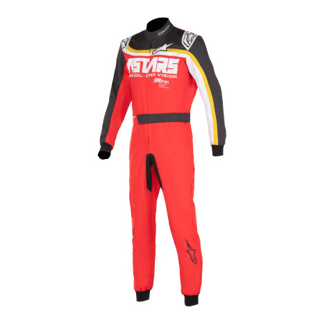 Overálok CIK-FIA gokart overál ALPINESTARS KMX-9 V3 Graphic 2, piros/fekete/réz/barna | race-shop.hu