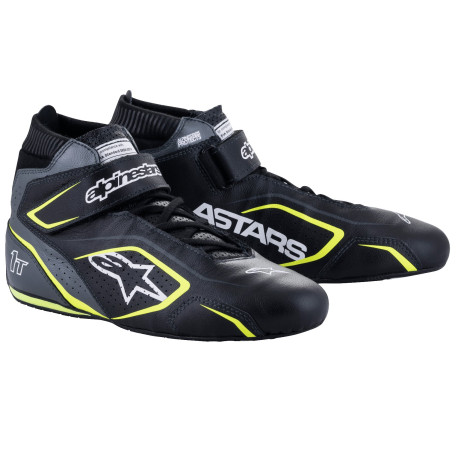Cipők FIA versenycipő Alpinestars Tech-1 T V3, Fekete/szürke/sárga | race-shop.hu