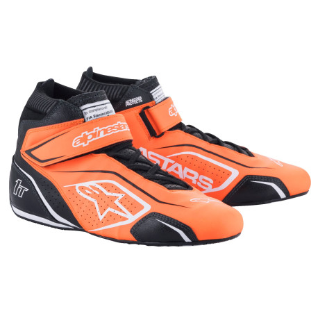 Cipők FIA versenycipő Alpinestars Tech-1 T V3, Narancssárga Fluo/Fekete/Fehér | race-shop.hu