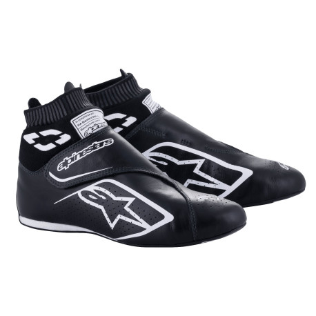 Cipők FIA versenycipő Alpinestars Supermono V2, Fekete/Fehér | race-shop.hu