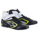 Gokart cipő Alpinestars Tech-1 K V2, fekete/fehér/sárga