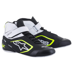 Gokart cipő Alpinestars Tech-1 K V2, fekete/fehér/sárga