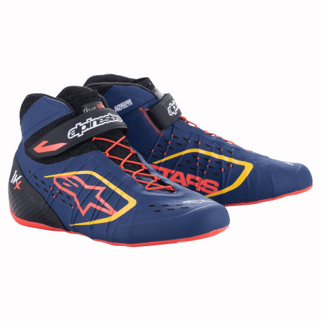 Cipők Versenycipő Alpinestars Tech-1 KX V2, Ultramarin kék/piros fluo/sárga | race-shop.hu