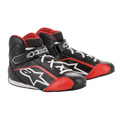 Gyerek gokart cipő Alpinestars Tech-1 K, fekete/fehér/piros