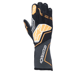 FIA versenykesztyű Alpinestars Tech-1 ZX V4 (külső varrás), fekete/fluo narancssárga