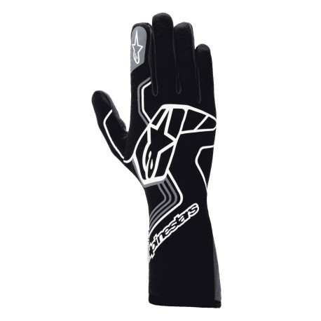 Kesztyűk FIA versenykesztyű Alpinestars Tech-1 Race V4 (külső varrás), fekete/szürke | race-shop.hu