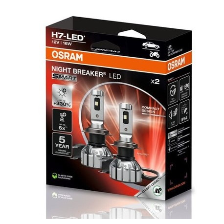 Izzók és xenonlámpák Osram LED izzók NIGHT BREAKER LED SMART H7 (2db) | race-shop.hu