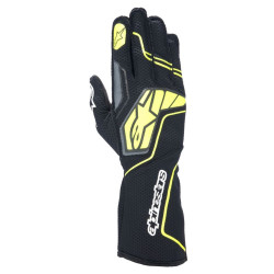 FIA gokart kesztyű Alpinestars Tech-1 KX V4 (külső varrás), szürke/fekete/fluo sárga