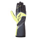 Gokart kesztyű Alpinestars Tech-1 K Race V2 Corporate (belső varrás), antracit/fluo sárga